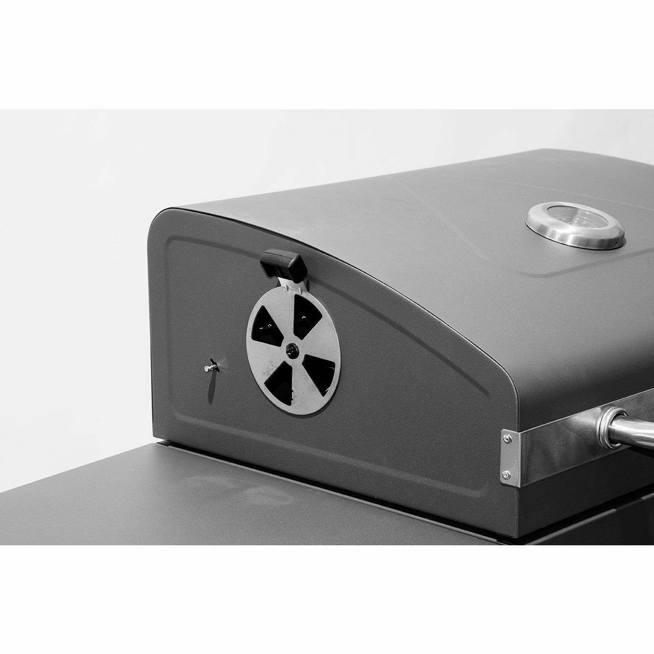 GUSTO CASA - Barbecue con coperchio, termometro e ruote h96,3x108x36cm
